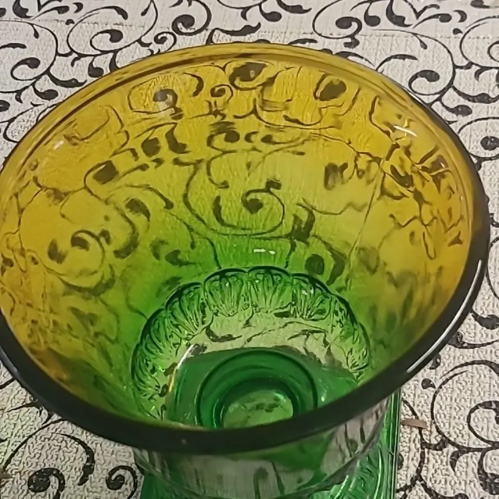 Vintage Green Glass Vase